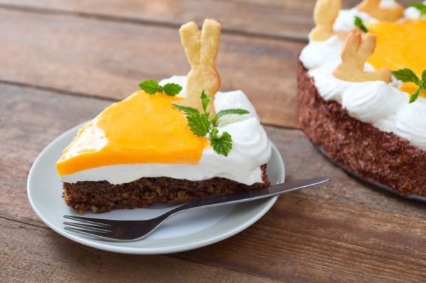 Chocolate cake with cottage cheese cream and orange filling – a simple and delicious recipe, how to cook step by step