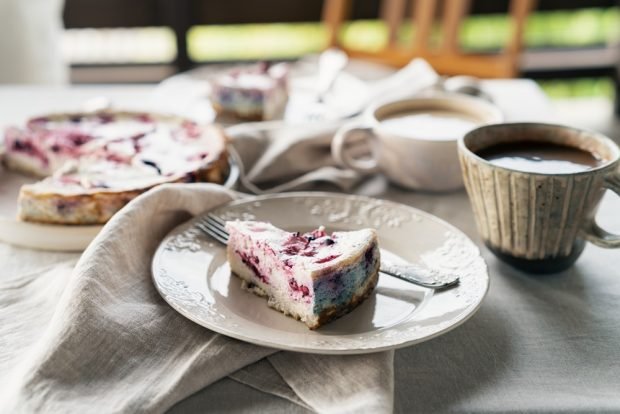 Blueberry cheesecake without baking – a simple and delicious recipe, how to cook step by step