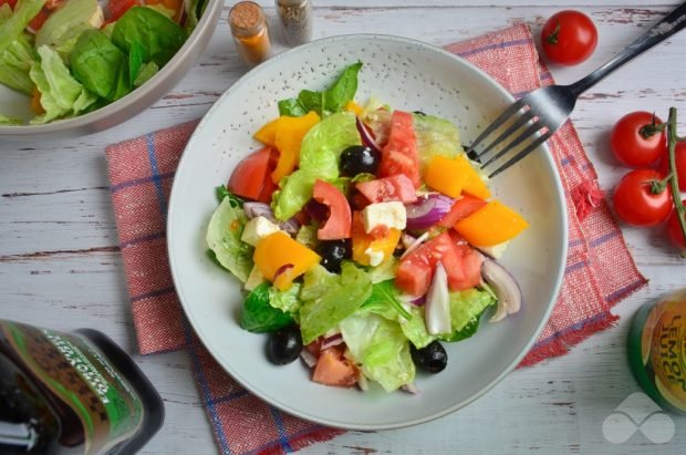 Greek salad without cucumbers – a simple and delicious recipe with photos (step by step)