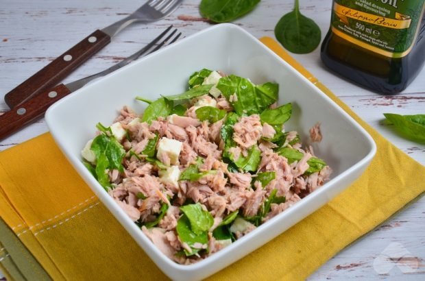 Salad with tuna, spinach and feta – a simple and delicious recipe with photos (step by step)