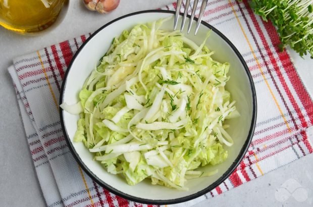 Cabbage salad with herbs – a simple and delicious recipe with photos (step by step)