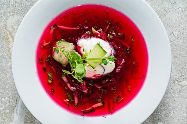 Cold Ukrainian borscht is a simple and delicious recipe, how to cook step by step