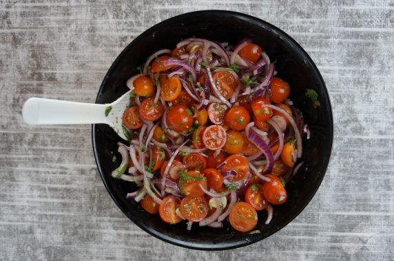 Pickled tomatoes in 30 minutes: photo of recipe preparation, step 7