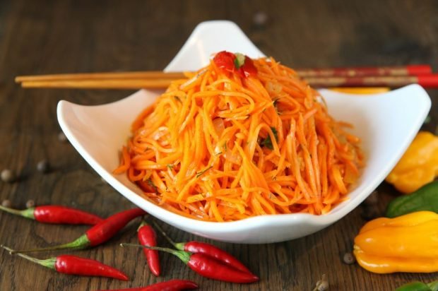 Carrot in Korean with cayenne pepper – a simple and delicious recipe, how to cook step by step