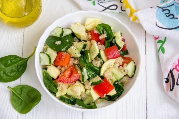 Salad with fresh vegetables and quinoa – a simple and delicious recipe with photos (step by step)