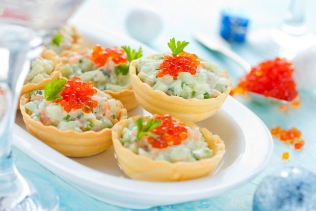 Avocado with shrimp in tartlets – a simple and delicious recipe, how to cook step by step