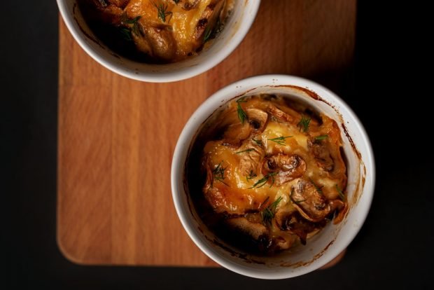 Julienne with wild mushrooms is a simple and delicious recipe how to cook step by step