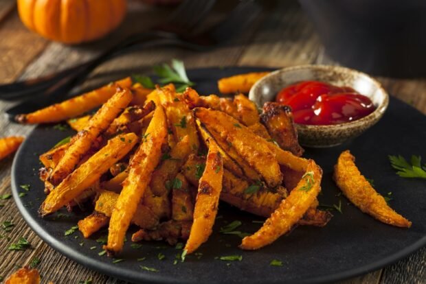 Pumpkin sticks in the oven – a simple and delicious recipe, how to cook step by step