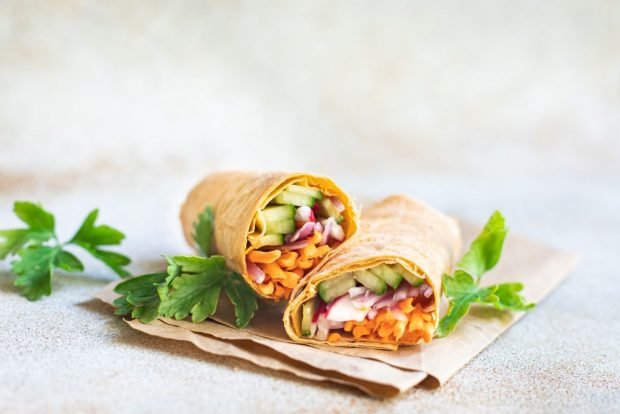 Vegan shawarma – a simple and delicious recipe, how to cook step by step