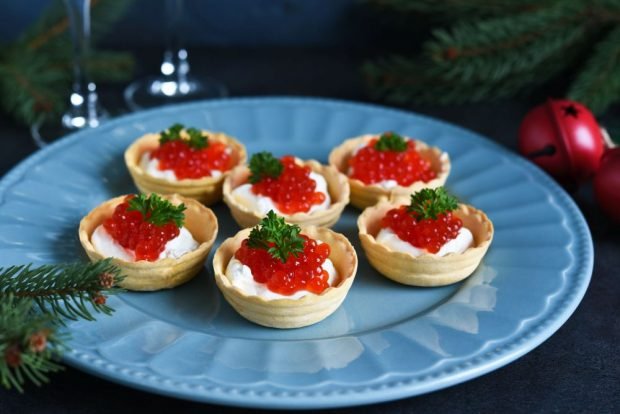 Tartlets with caviar and cheese – a simple and delicious recipe, how to cook step by step