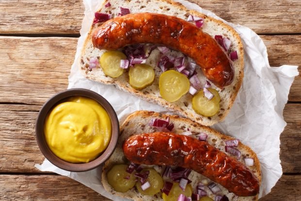 Sandwiches with sausages and pickles – a simple and delicious recipe, how to cook step by step