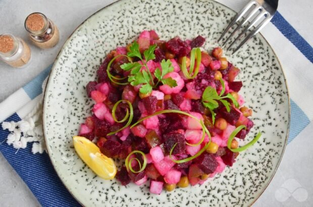 Vinaigrette with lemon dressing: photo of recipe preparation, step 5