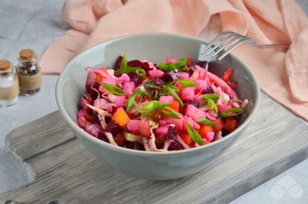 Vinaigrette with green onion and garlic – a simple and delicious recipe with photos (step by step)