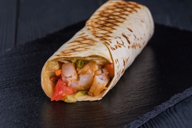 Shawarma with shrimp 