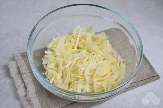 Cabbage and carrot salad with mayonnaise: photo of recipe preparation, step 1