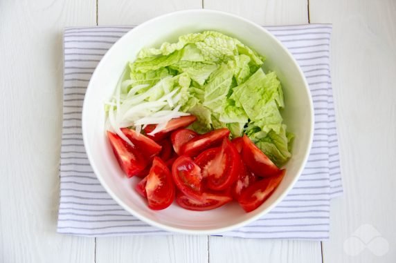 Quick sea salad: photo of recipe preparation, step 1