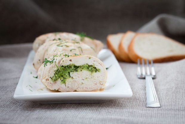 Chicken roll in the oven in foil is a simple and delicious recipe how to cook step by step