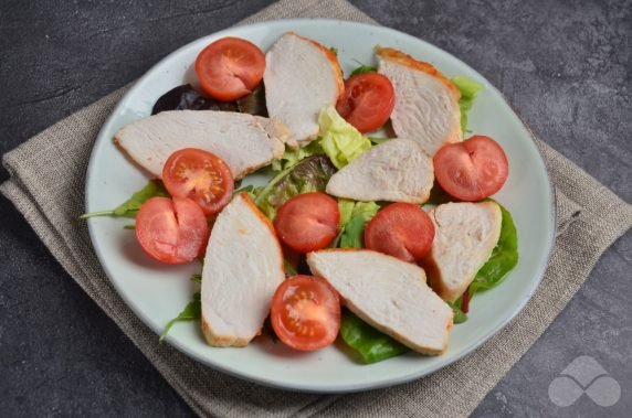 Caesar salad with arugula: photo of recipe preparation, step 3