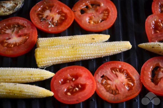 Warm grilled vegetable salad: photo of recipe preparation, step 6