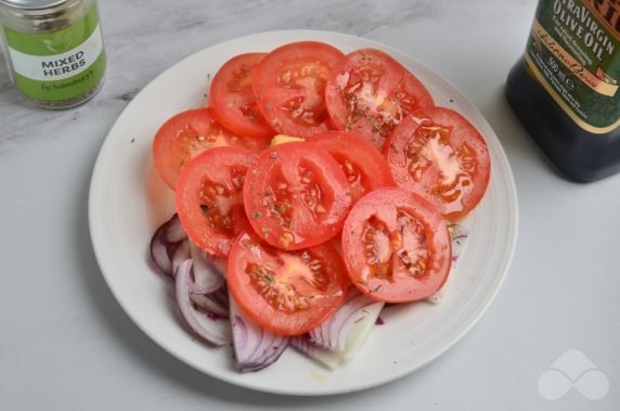 Warm grilled vegetable salad: photo of recipe preparation, step 3