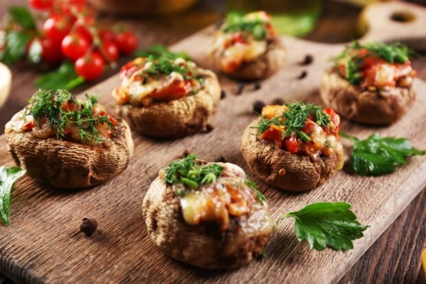 Stuffed mushrooms with vegetables and herbs – a simple and delicious recipe, how to cook step by step