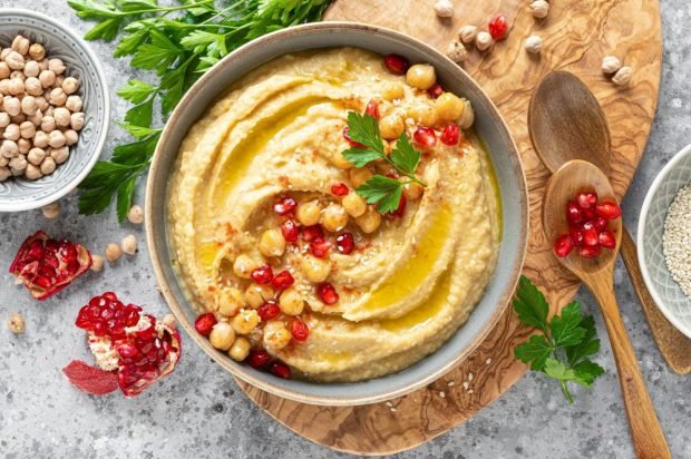 Hummus with corn oil 