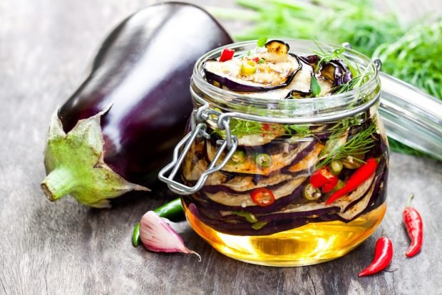 Marinated eggplant in oil – a simple and delicious recipe, how to cook step by step