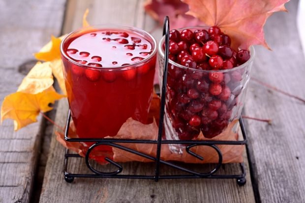 Frozen lingonberry compote