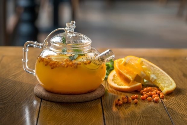 Sea buckthorn and orange tea is a simple and delicious recipe for how to cook step by step