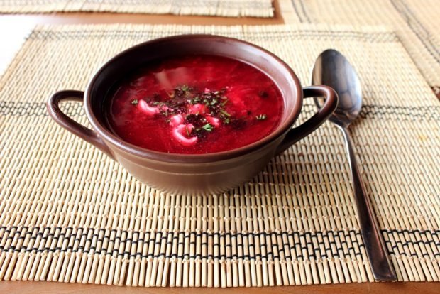 Borscht with basil is a simple and delicious recipe, how to cook step by step