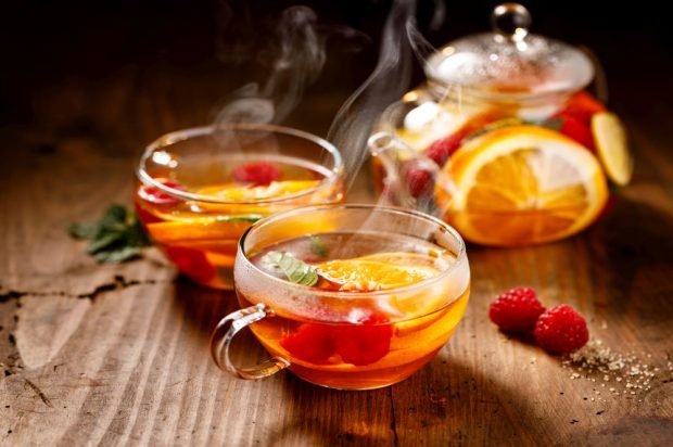 Black tea with orange and raspberry – a simple and delicious recipe, how to cook step by step