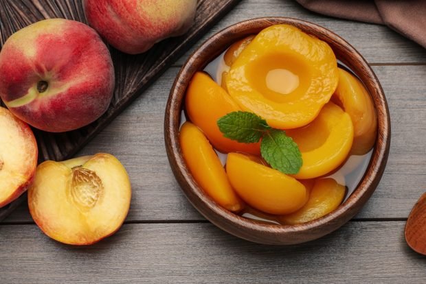 Peach compote with lemon juice – a simple and delicious recipe, how to cook step by step