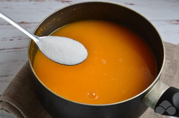 Pumpkin juice with pulp: photo of recipe preparation, step 5