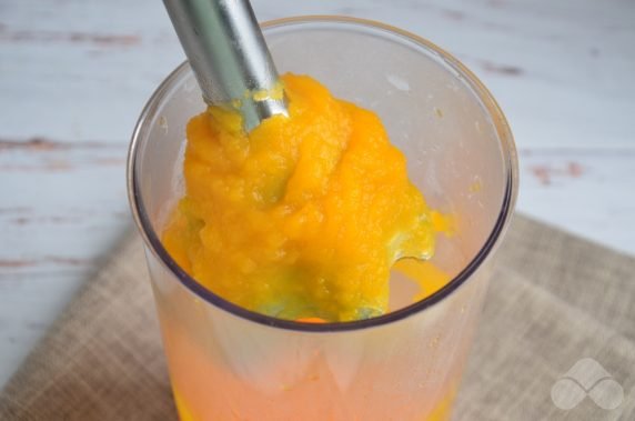 Pumpkin juice with pulp: photo of recipe preparation, step 3