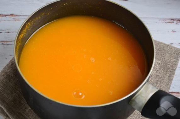 Pumpkin juice with pulp: photo of recipe preparation, step 4