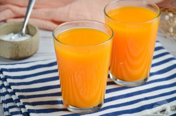Pumpkin juice with pulp: photo of recipe preparation, step 6