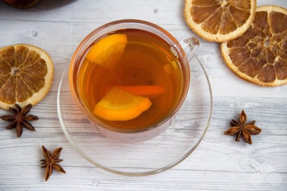 Ginger and orange tea : photo of recipe preparation, step 5