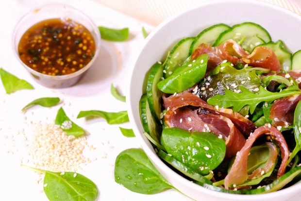 Salad with cucumbers and ham – a simple and delicious recipe, how to cook step by step