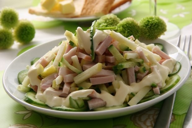 Salad with ham and apples – a simple and delicious recipe, how to cook step by step