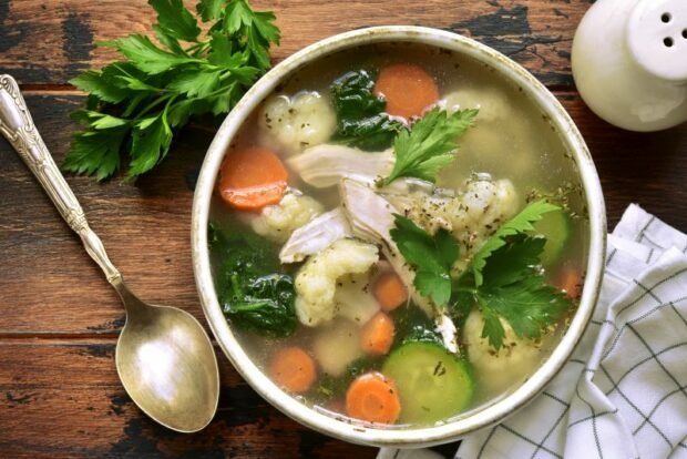 Vegetable soup with chicken is a simple and delicious recipe, how to cook step by step