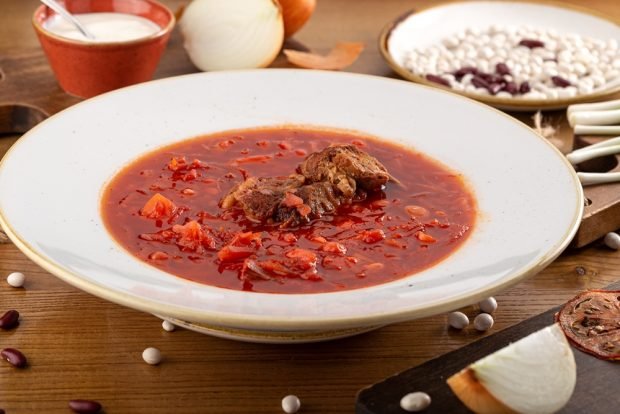 Ukrainian borscht with beans in a slow cooker – a simple and delicious recipe, how to cook step by step