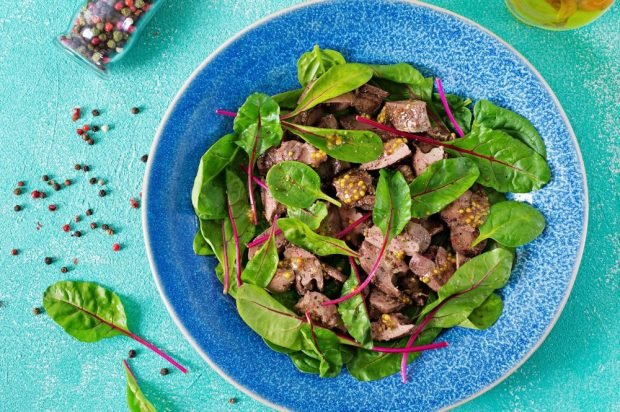 Chicken liver and beetroot salad – a simple and delicious recipe, how to cook step by step