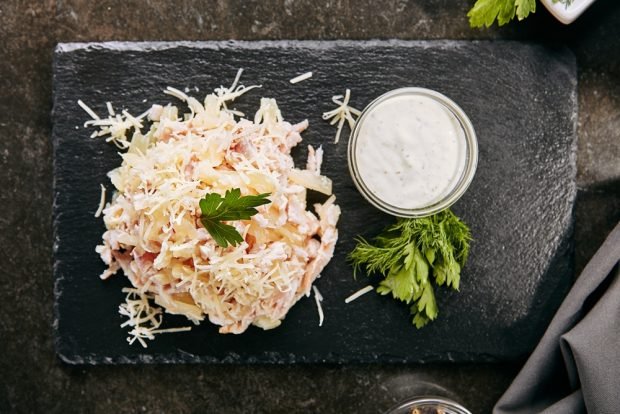 Salad with pineapple, cheese and smoked chicken – a simple and delicious recipe, how to cook step by step