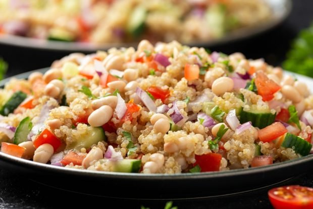 Salad with quinoa and vegetables is a simple and delicious recipe, how to cook step by step