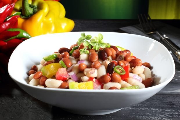 Salad with beans and hot pepper – a simple and delicious recipe, how to cook step by step