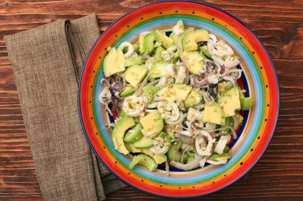 Salad with avocado, squid and octopus – a simple and delicious recipe, how to cook step by step