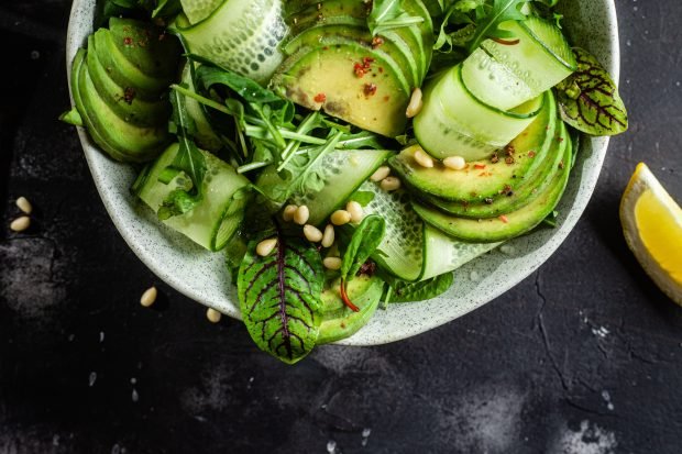 Salad with avocado and cucumber – a simple and delicious recipe, how to cook step by step