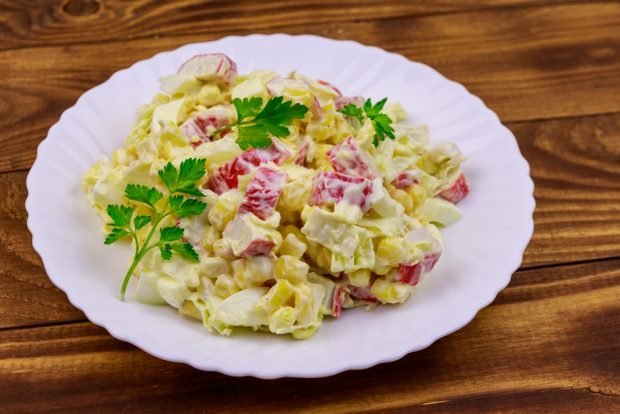 Salad with crab sticks and potatoes – a simple and delicious recipe, how to cook step by step