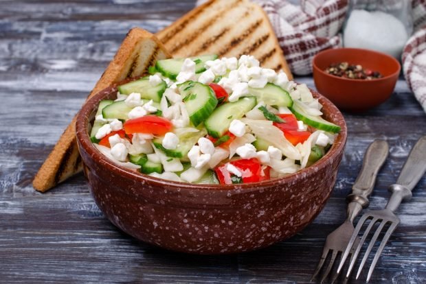 Salad with cucumbers, pepper and cottage cheese – a simple and delicious recipe, how to cook step by step