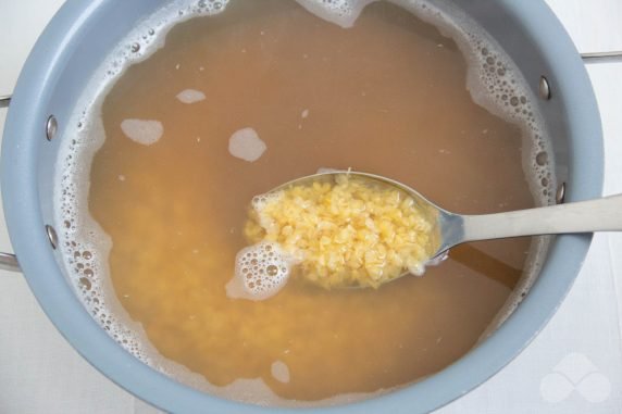 Red lentil soup : photo of recipe preparation, step 1